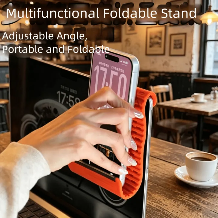 Flexible%20Phone%20Stand,%20Foldable%20Silicone%20Bracket%20Anti-Slip%20Anti-Fall,%20Multi-Angle%20Lazy%20Holder%20for%20Phone%20Tablet%20Home%20Office%20Travel%20-%20Image%206