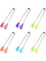 5PCS Mini Tong, Hand Shape Silicone Food Tongs, 5Inch Kid Tongs for Sugar Cubes Kitchen Tongs Perfect for Kids.