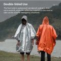 Emergency Raincoat Poncho Waterproof Rainwear Blanket Survival Camping Equipment Cold Insulation Rainwear Camping Equipment.