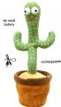 Talking cactus rechargeable with light and music.. 