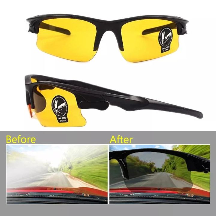 New Day and Night Car Vision Driver Glasses Anti Glare Night Vision Driver Goggles Night Driving Enhanced Light Glasses Eyewear