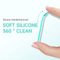 100pcs/bag mint flavored interdental brush, disposable cleaning oral tool, portable interdental brush.