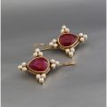 Elegant Retro Geometric Pearl Pendant Pendant Pendant Pendant Earrings Women's Exquisite Pendant Wedding Jewelry Gift. 