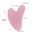 Jade Roller Gua Sha Set - Natural Rose Pink Color jade roller gua sha and Jade Facial Massager for Anti-Aging, Face Slimming, Lifting, Wrinkle Reduction, and Double Chin Removal - Gua sha Beauty Care Tool GuaSha Jade Roller. 