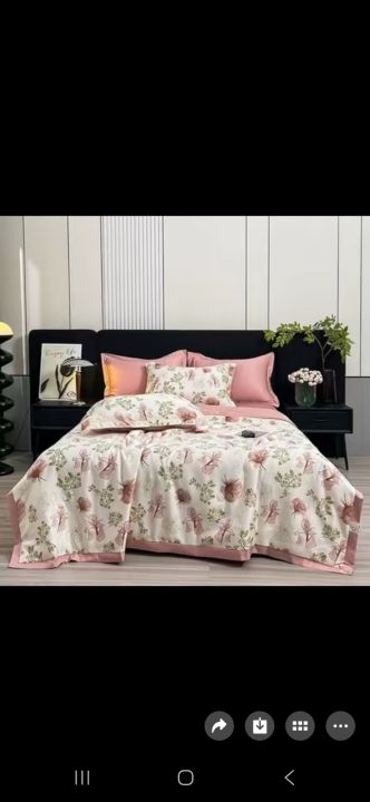 Soft and comfortable Summer light weighted blanket with bed sheet and two pillow cover