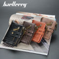 New Men's Short Wallet Premium Business Dual Zip PU Retro. 