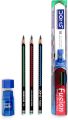 Doms Fusion X-Tra Super Dark Pencils - 10pcs With Free 1 Erasner. 