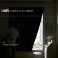1Pc Self-Adhesive Portable 100% Blackout Curtains, Punch-Free Sunshade Curtains - Heat Insulation, Easy Installation, Available for All Seasons. 