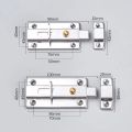 Stainless steel towal bolt with screw door lock kundi automatic button size 4 inch. 