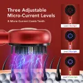 Electric Massage Comb Vibration Massager Red Light Follicle Comb Scalp Brush Hair Growth Anti Hair Loss Liquid Oil Applicator. 