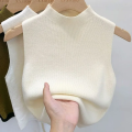 Women Knitted Tank Top Summer Fall Slim Sweater Short Sleeveless Solid Spring Autumn Sweaters Pullovers. 