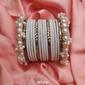 bangles for girls , Gajra bangles set , velvet bangles set with trendy Gajra kary , Gajra velvet glass bangles set for girls , velvet glass bangles for girls. 