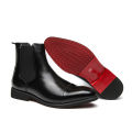 Chelsea Boots for Men Red Sole Pu Ankle Business Round Toe Slip-On Mens Boots Free Shipping Size 38-46 Men Shoes. 