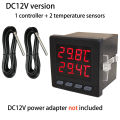 WIFI Dual Temperature Sensor Controller Tuya Thermometer Thermostat with 2 External Probe Boiler Water Heater Freezer Smartlife.