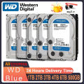 Western Digital 1TB 2TB 3TB 4TB 6TB WD Blue PC Internal Hard Drive HDD - 5400 RPM SATA 6 Gb/s, 64 MB Cache 3.5" For Desktop. 