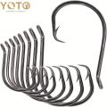 50pcs Premium Carbon Steel Octopus Circle Hooks for Saltwater Fishing, Sizes 1#-10/0.