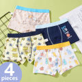 Boys Boxer Briefs Kids Cotton Underwear Breathable Baby Underpants Teenager Cartoon Print Soft Children Panties 2-14Y 2024 New. 