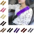New 2 Pcs Car Seatbelt Shoulder Pad Comfortable Driving Seat Belt Vehicle Soft Plush Auto Strap Harness Cover Decoration. 