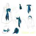 Korean Summer New Luxurious Check Female Decoration Twill Long Ribbon Binding Bag Silk Ribbon Hair Belt Hot Selling Small Scarf.