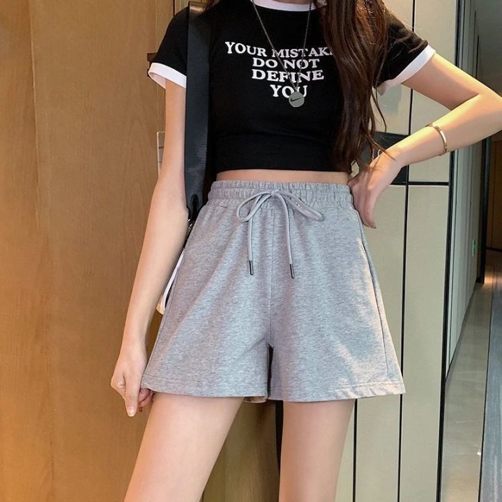 Korean%20Style%20Womens%20Summer%20Casual%20Shorts%20High%20Waist%20Loose%20Fit%20Wide%20Leg%20Home%20Shorts%20Lightweight%20Breathable%20Athletic%20Shorts%20-%20Image%203