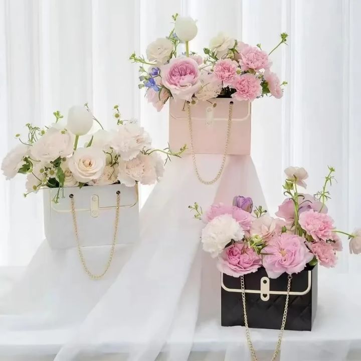 4/8/12/16PCS%20Portable%20Creative%20Handbag%20Flower%20Paper%20Packaging%20Box%20Bouquet%20Tote%20Bags%20Valentine's%20Day%20Birthday%20Party%20s%20Bags%20-%20Image%203