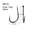 50PCS Small Fishing Hooks Freshwater Carbon Stainless Steel Size 1 - 13 Barbed Carp Hooks Fishing.