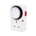 24 hours programme timer plug, socket.  Switch-Energy-Saving Plug Timer Socket Kit-with Programmable Time Controller 3-Pin Plug. 