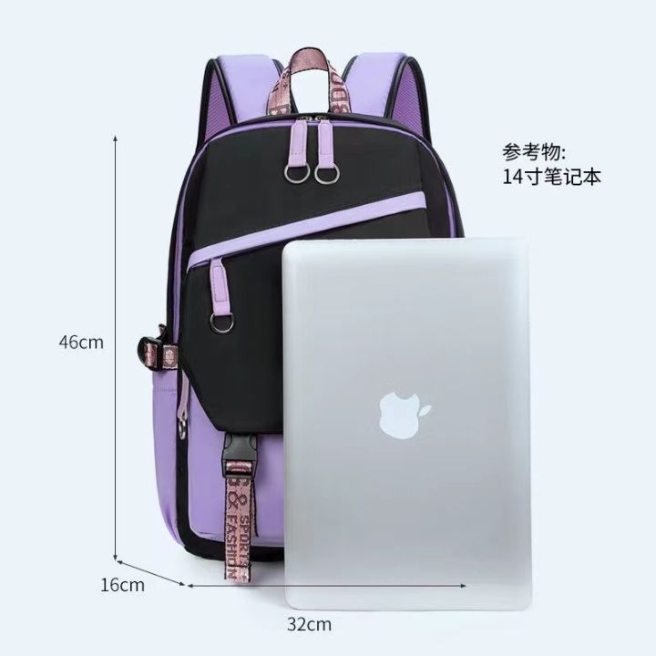 Teenagers%20Cute%20Schoolbag%20Shoulder%20Backpack%20Nylon%20Fabric%20Girls,%20Large%20Capacity%20Splash-Proof%20-%20Image%204