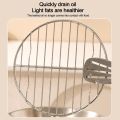 Round Square Cooking Rack With Foot Thicken Air Fryer Rack 304 Stainless Steel BBQ Net Home Kitchen Oven Steamer Cooker.