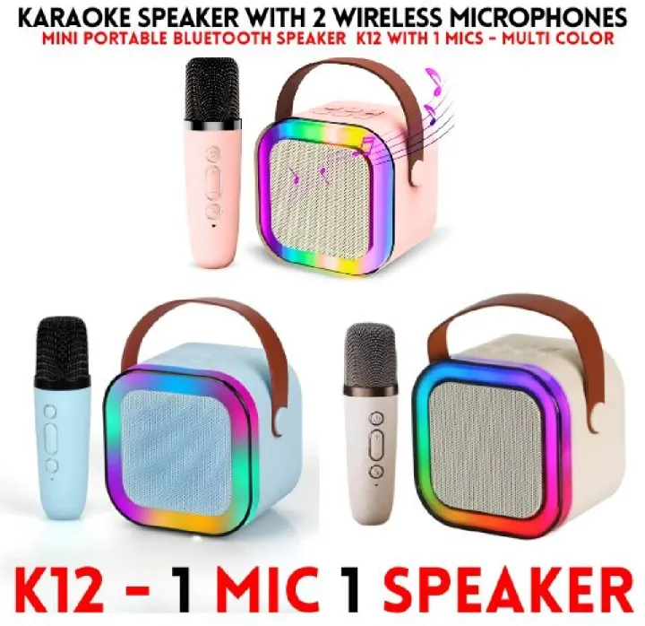 K12%20Wireless%20Mic%20With%20Speaker%20-%20Single%20/%20Double%20RGB%207%20Colour%20Dancing%20Light%20Karaoke%20Mic%20With%20Portable%20Bluetooth%20Microphone%20For%20Recording%20With%20Speaker%20Bluetooth%20wireless%20speaker%20and%20microphone%203%20in%201%20USB/AUX/SD%20Card%20Slot%20Karaoke%20Handheld%20Microphone%20-%20Image%203