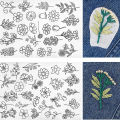 2 Sheets Of A4 Size Tearaway Bohemian Style Pattern Water-soluble Embroidery Stickers Creative DIY Hand Embroidery Stabiliser. 