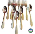 12 Piece (Size 6 Inch) Tea and chopped Spoon Set Made of stainless steel for kitchen and dining use.multi design. 