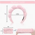 3Pcs Fashion Microfiber Washing Wristbands Scrunchies Puffy Headband Spa Bubble Headband for Washing Face Makeup Shower Skincare. 
