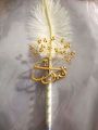 white feather urdu text of Qabool hy Nikkah gift for bride and groom. 