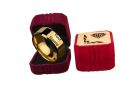Customized Black Name Ring with Gift Box High-Quality Stainless Steel Ring with Free Name Engraving. 