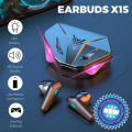 X15 TWS Gaming Earbuds Wireless Bluetooth Earphones With Mic Bass Audio Sound Positioning 9D Stereo Music HiFi Headset For Gamer. 
