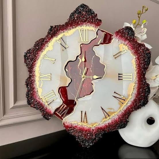 Resin luxurious Feather clock, 20 inches clock, Resin Customized Clock ...