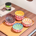 3/6PCS Bohemian Ceramic Sauce Bowls - Small Dishes for Home Cooking, Sushi, BBQ,Snacks | Dishwasher/Microwave Safe for Home.