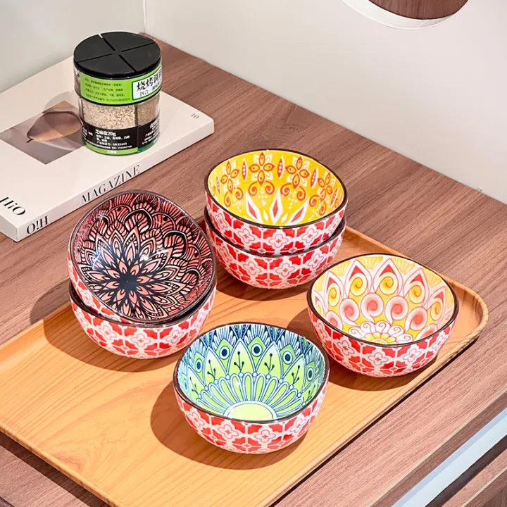 3/6PCS%20Bohemian%20Ceramic%20Sauce%20Bowls%20-%20%20Small%20Dishes%20for%20Home%20Cooking,%20Sushi,%20BBQ,Snacks%20%7C%20Dishwasher/Microwave%20Safe%20for%20Home%20-%20Image%203