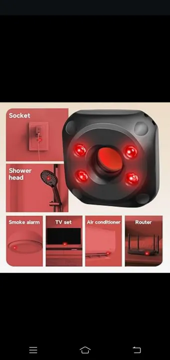 Privacy Pin Camera *Mini Camera Detector Prevent Sneak Shots Infrared Light Hid-den Camera ...
