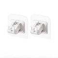 1 pair Adjustable Curtain Rod Clip Self Adhesive Clamp Hook Curtain Rod Holder Wall Bracket Holder Nail-Free Wall Hanging Clip. 