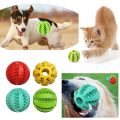 Dog Tooth Cleaning Balls Chewing Food Toys Ball Non-Toxic Soft Rubber Ball for Pet Training. 