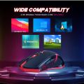 Techno Amazon UK Wireless Gaming Mouse USB Cordless with Red LED Backlit, Ergonomic Gamer Laptop Mouse with 7 Silent Buttons, 5 Adjustable DPI Plug & Play. 