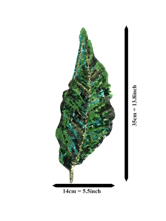 1%20Piece%20Embroidered%20Sequins%20Green%20Leaf%20Applique%20Fashion%20Decoration%20For%20Summer%20Clothes%20Sew%20On%20Patch%20for%20Clothing%20DIY%20-%20Image%202