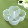 Portable Clover 4-Compartment Formula Canister, One-Touch Lid Airtight Leak-Proof, Infant Travel Milk Powder Dispenser.
