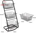 Kitchen Organizer/Fruit Basket/Vegetable stand/Kitchen Counter Rack In Black Color. 