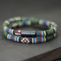 New In Men Bohemia Rope Bracelet Attract Magentic Braclet Adventure Survival Braslet Pulseras Hilo Hombre Beach Surf Brazalete.