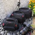 Canon Dslr Bag, Square Shape Camera Bag With Raincover. 