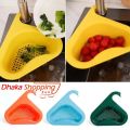 Multifunctional Sink Strainer Colander - Saddle-Shaped Mesh Drain Basket for Kitchen Waste, Vegetables & Fruits, Corner Use. 