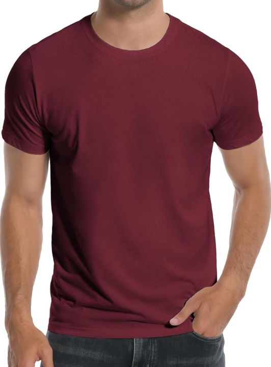 95%25%20cotton%20Mens%20Crewneck%20T%20Shirt%20Plain,%20Relaxed%20Fit%20Basic%20T%20Shirts%20-%20Image%209